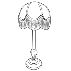 Old lamp coloring page for kids