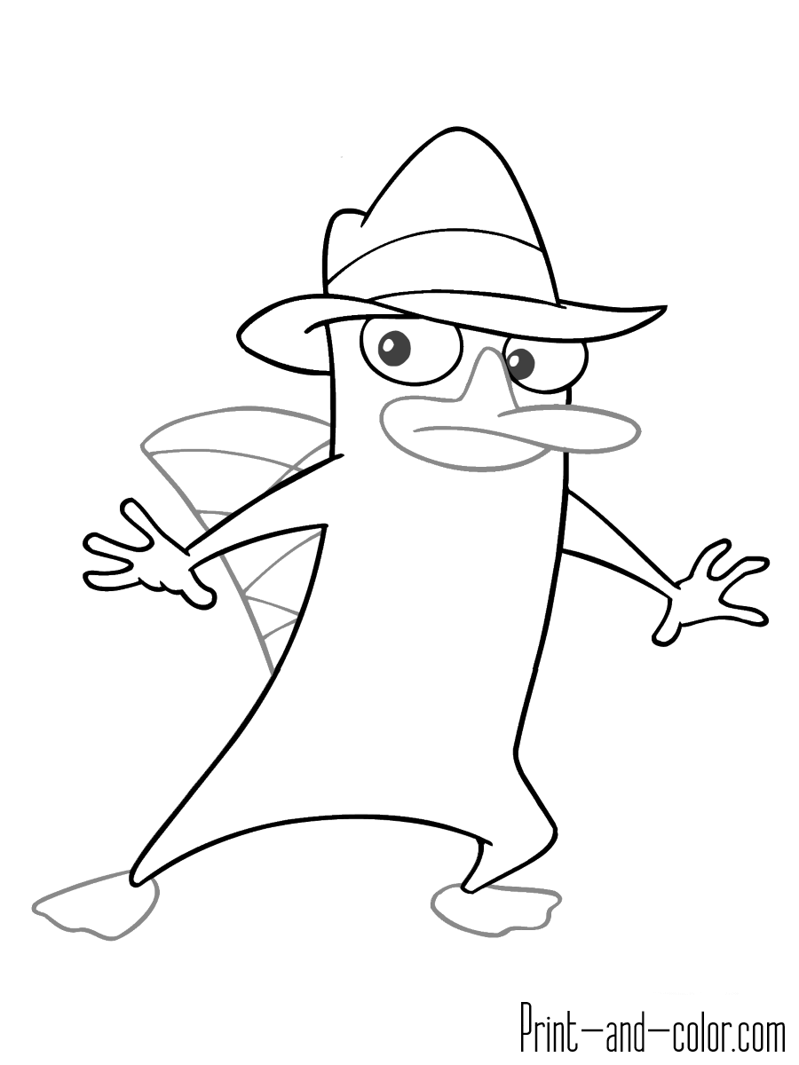 Phineas and ferb coloring pages print and color