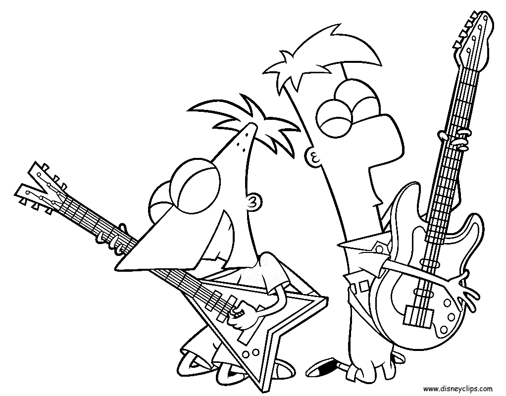 Phineas and ferb coloring pages