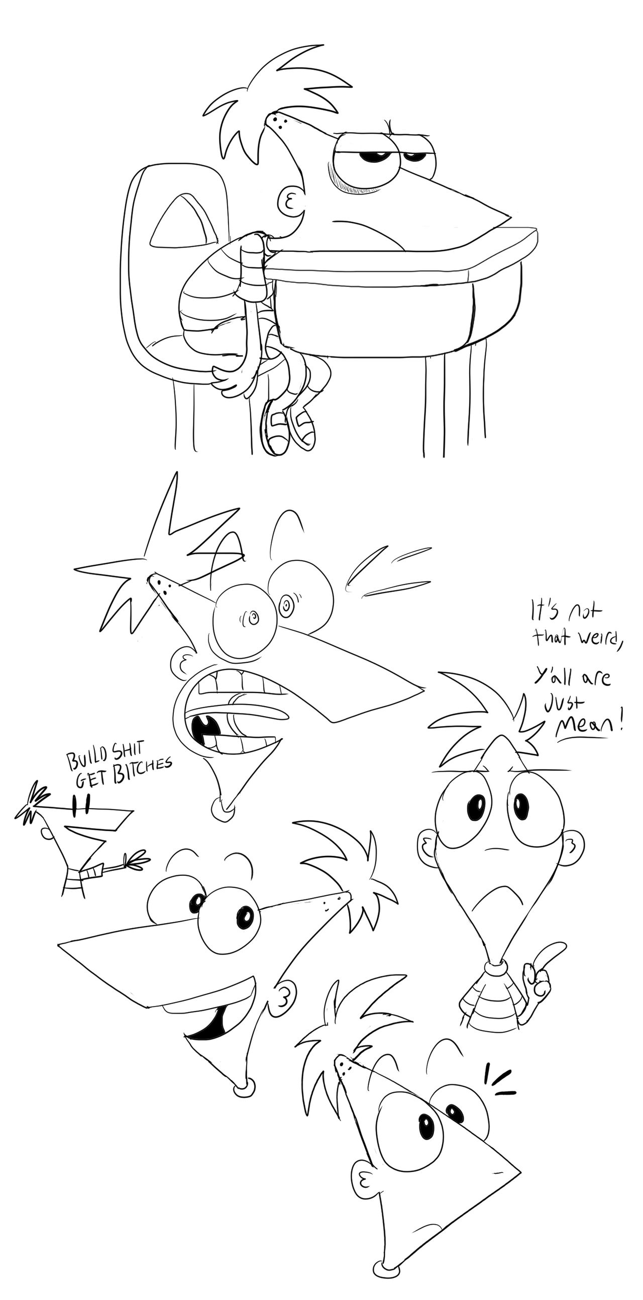 Phineas doodles by limeth on