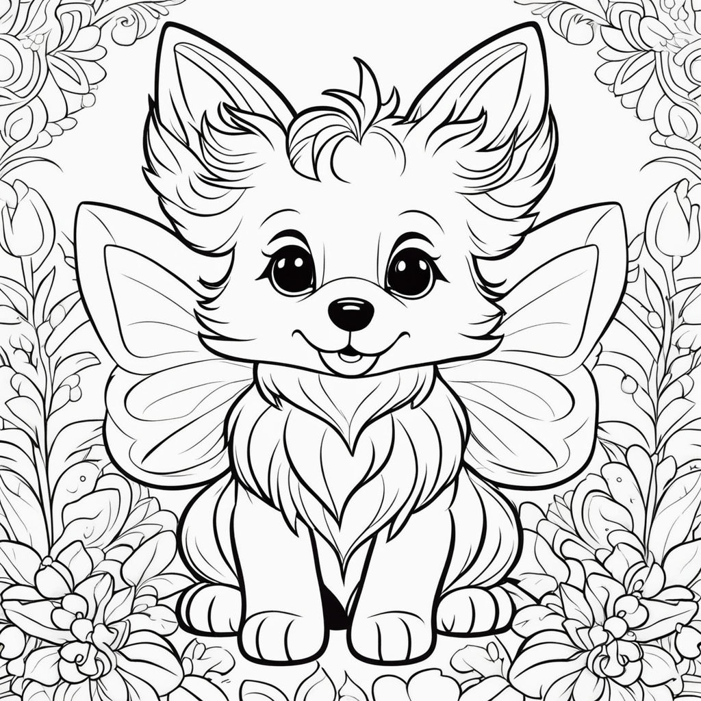 Flying phoenix coloring page