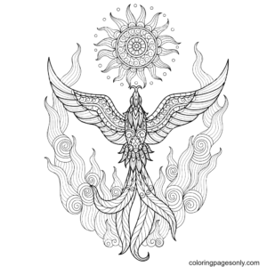 Phoenix coloring pages printable for free download