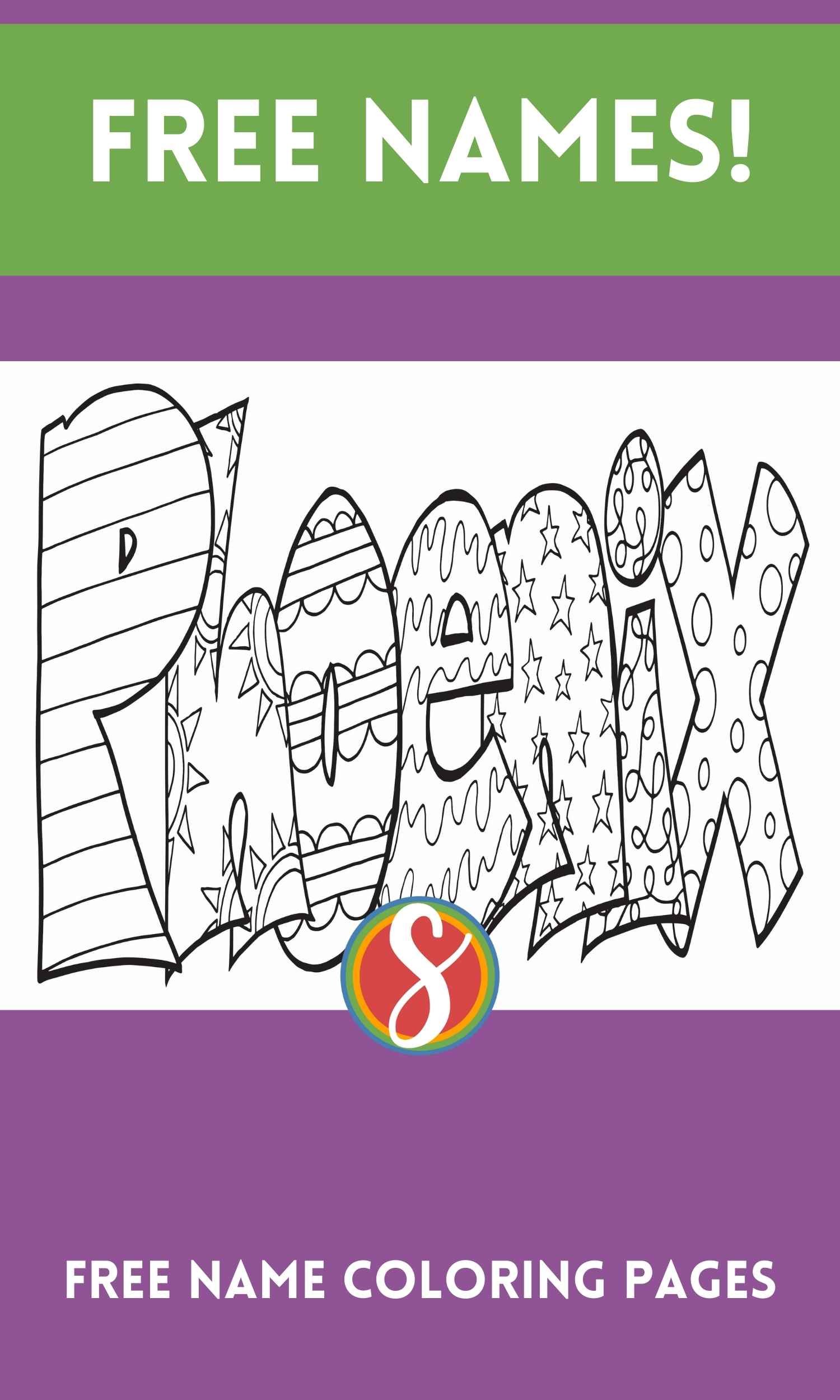 Phoenix free printable coloring pages â stevie doodles