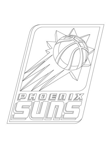 Phoenix suns logo coloring page free printable coloring pages