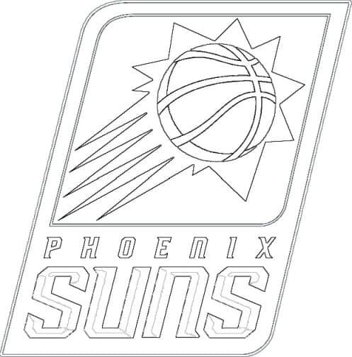 Phoenix suns logo coloring page