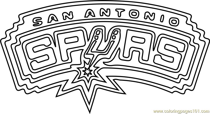 San antonio spurs coloring page for kids