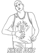 Print kevin durant coloring page nba