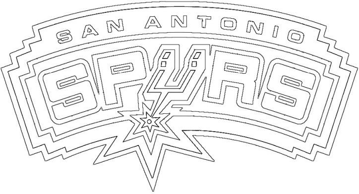 San antonio spurs logo spurs logo san antonio spurs logo free printable coloring sheets