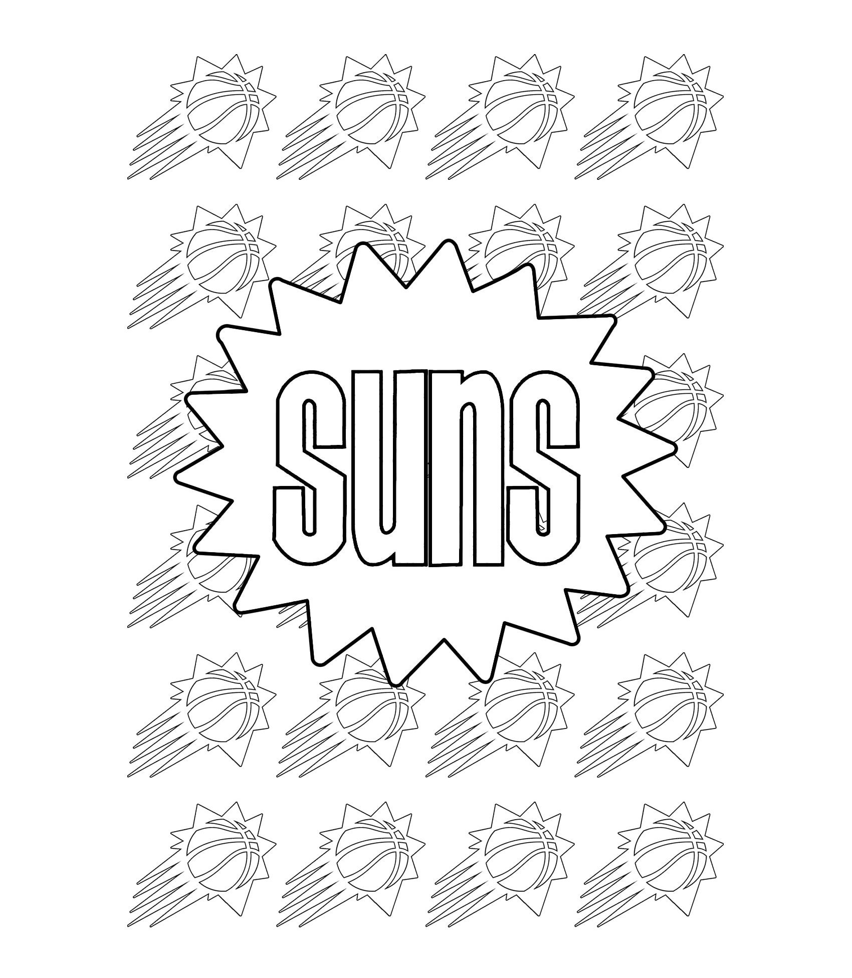 Printable phoenix suns coloring pages pdf free