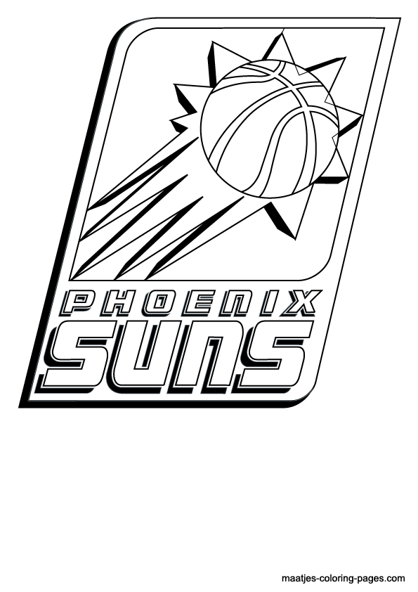 Nba phoenix suns logo coloring pages