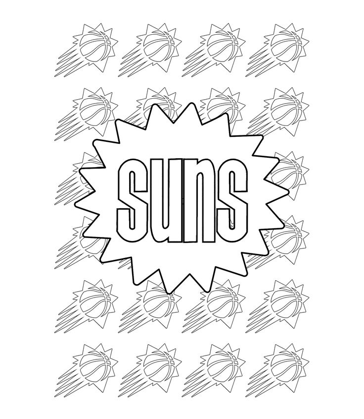 Printable phoenix suns coloring pages pdf free