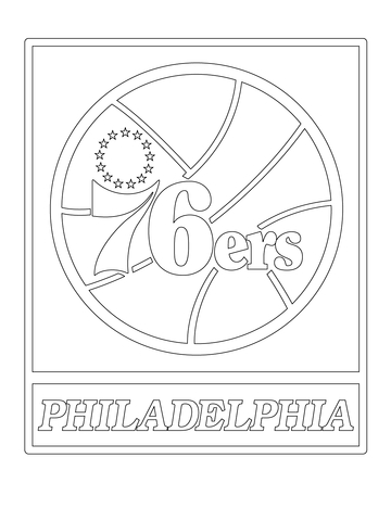 Philadelphia ers logo coloring page free printable coloring pages