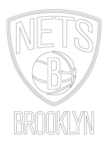 Brooklyn nets logo coloring page free printable coloring pages