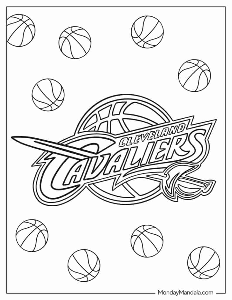 Nba basketball coloring pages free pdf printables