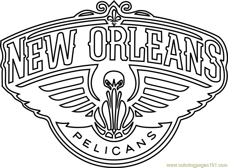 New orleans pelicans coloring page for kids