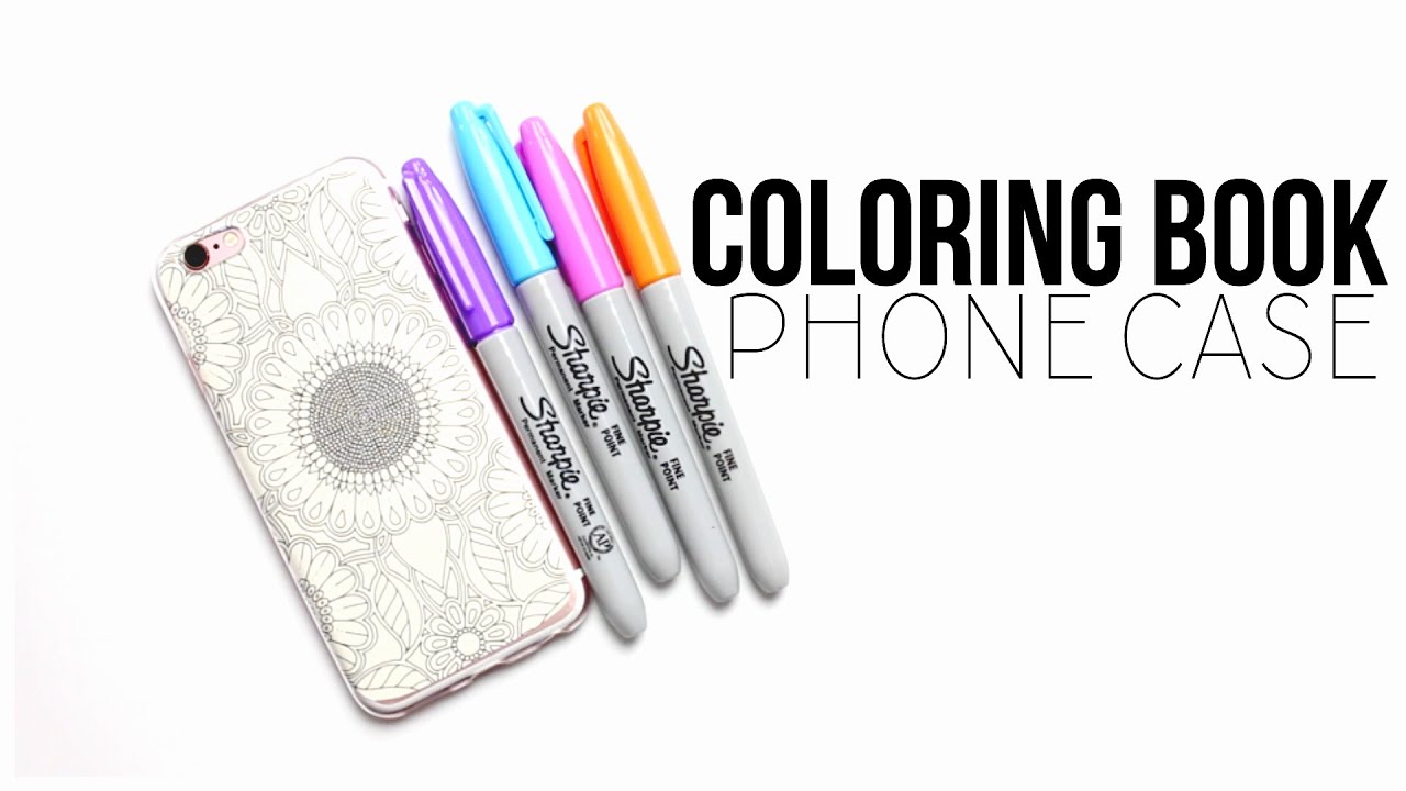 Diy coloring book phone case