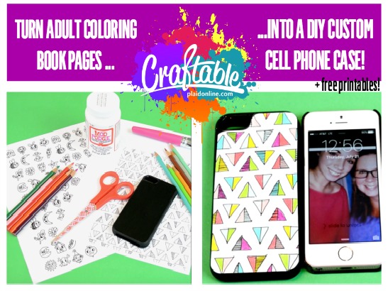 Upcycled diy phone case from adult coloring pages free printables plaid online