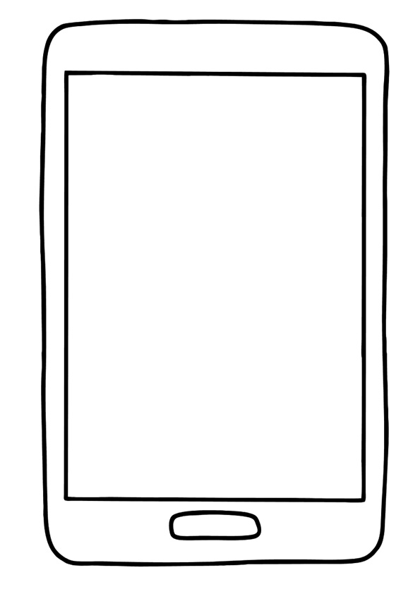 Coloring pages printable smart phone coloring page for kids
