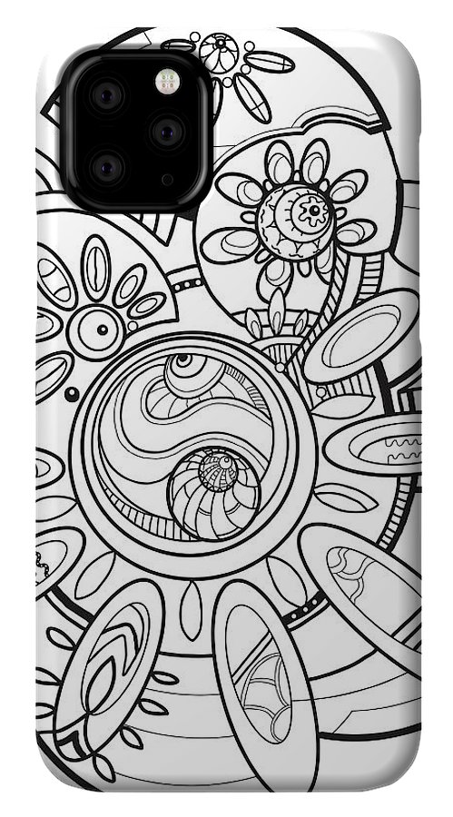 Illustration printable coloring pages for adults iphone pro case by olha zolotnyk