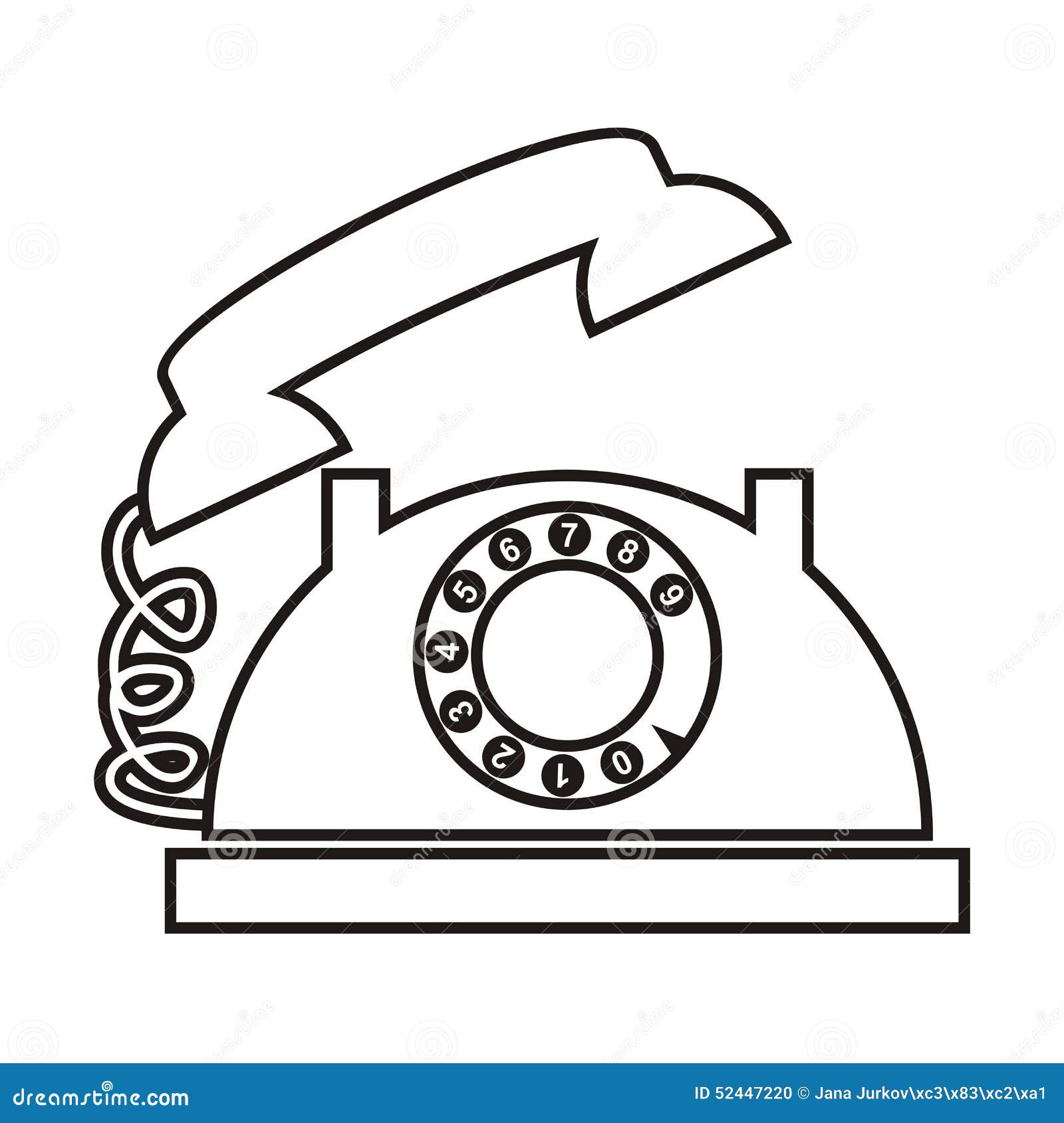 Telephone coloring stock illustrations â telephone coloring stock illustrations vectors clipart