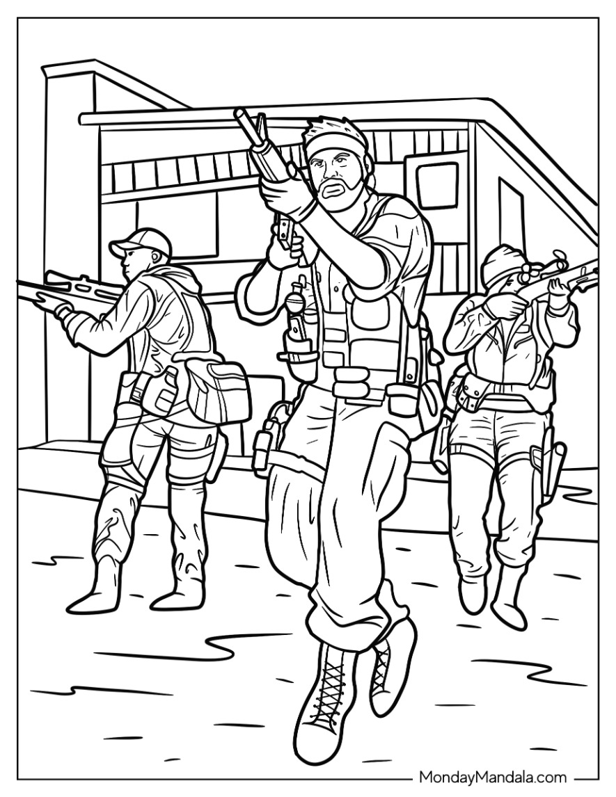 Call of duty coloring pages free pdf printables