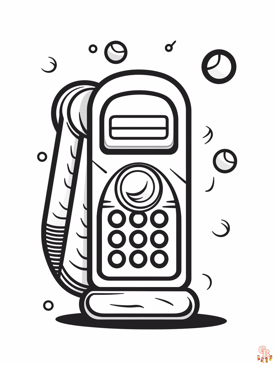 Phone coloring pages