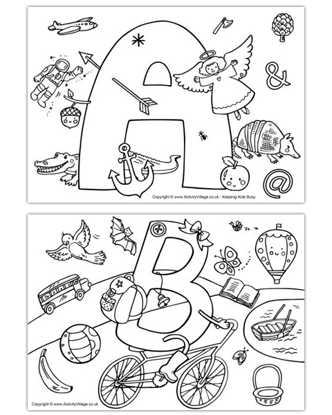 Abc coloring pages i spy alphabet colouring pages