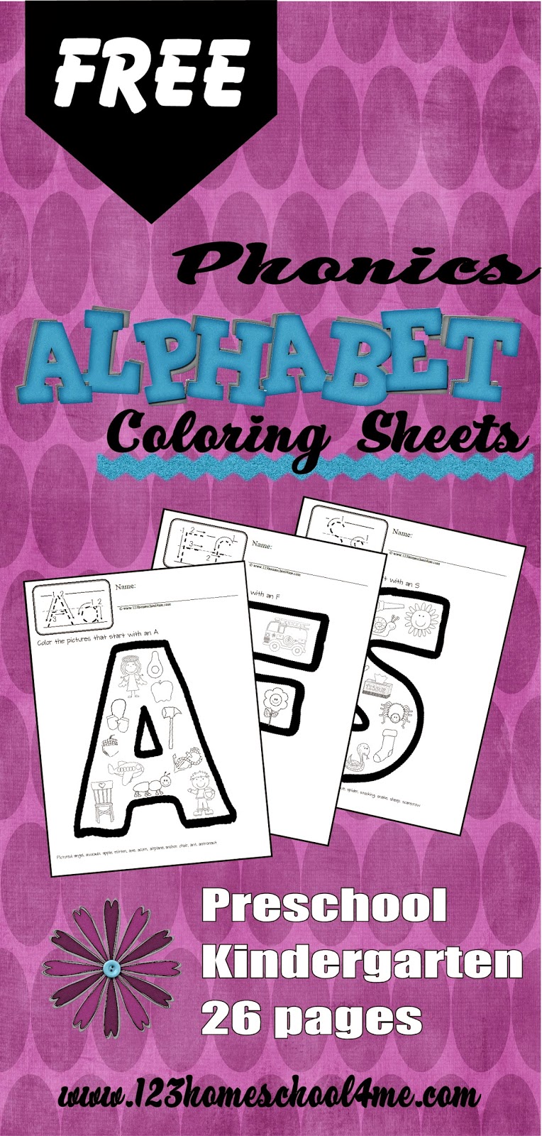 Phonics alphabet coloring pages freebie