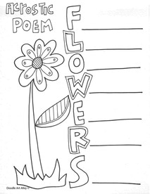 Poetry printables and coloring pages