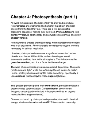 Chapter photosynthesis part