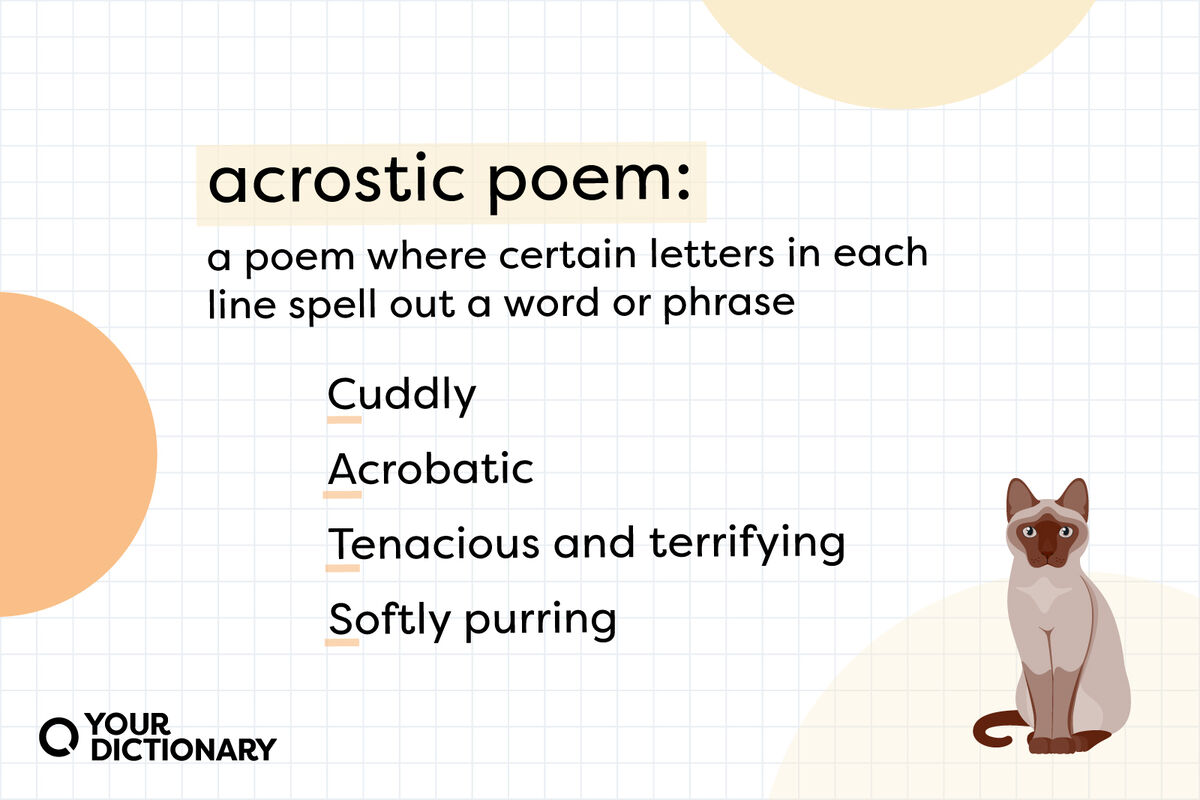 Acrostic poem examples template