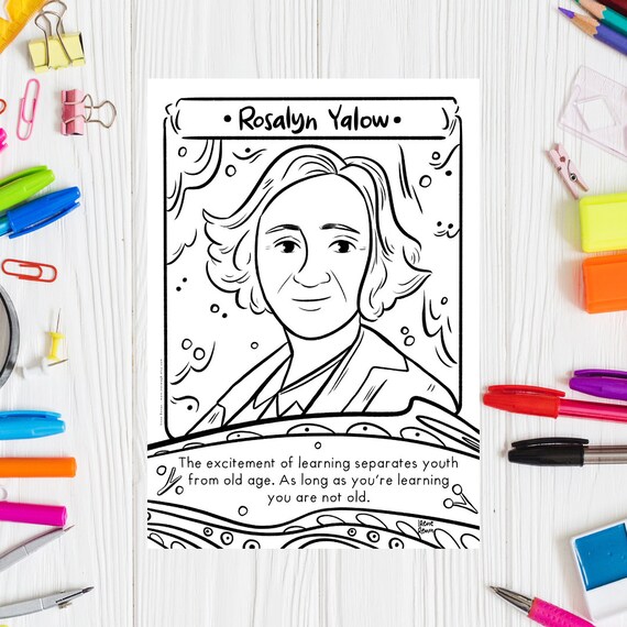 Women in physics rosalyn sussman yalow coloring page printable