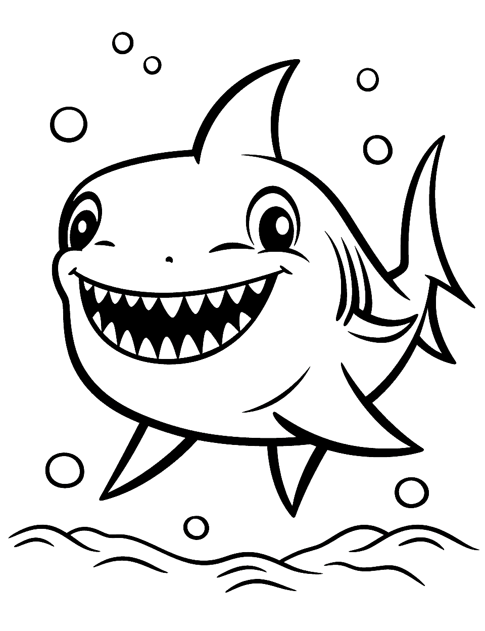 Shark coloring pages free printable sheets