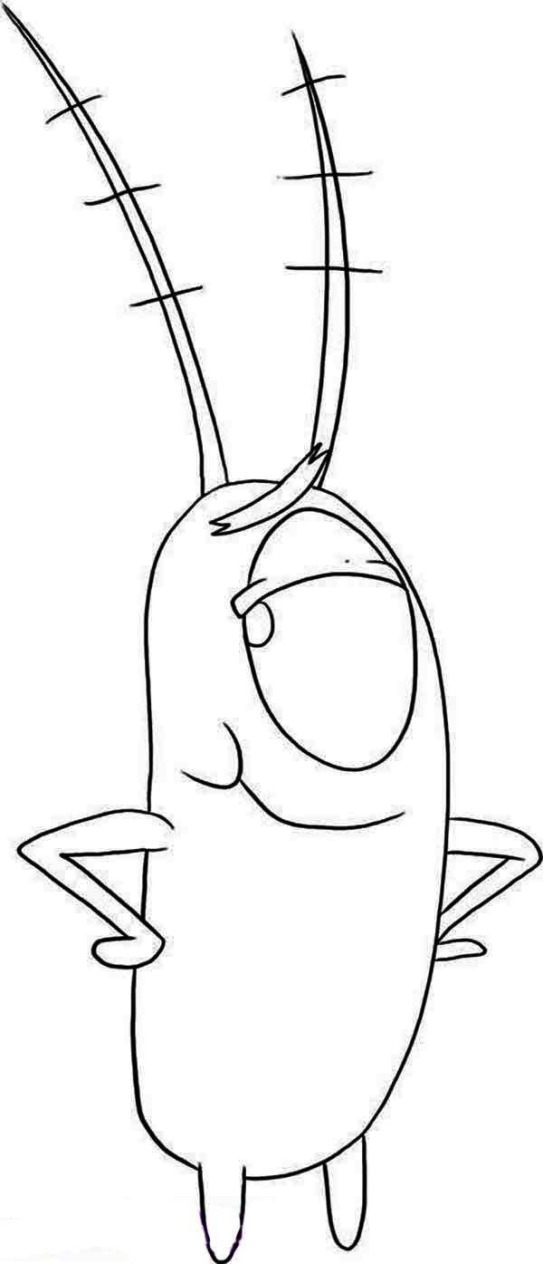 How to draw plankton coloring page