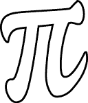 School math coloring page pi symbol
