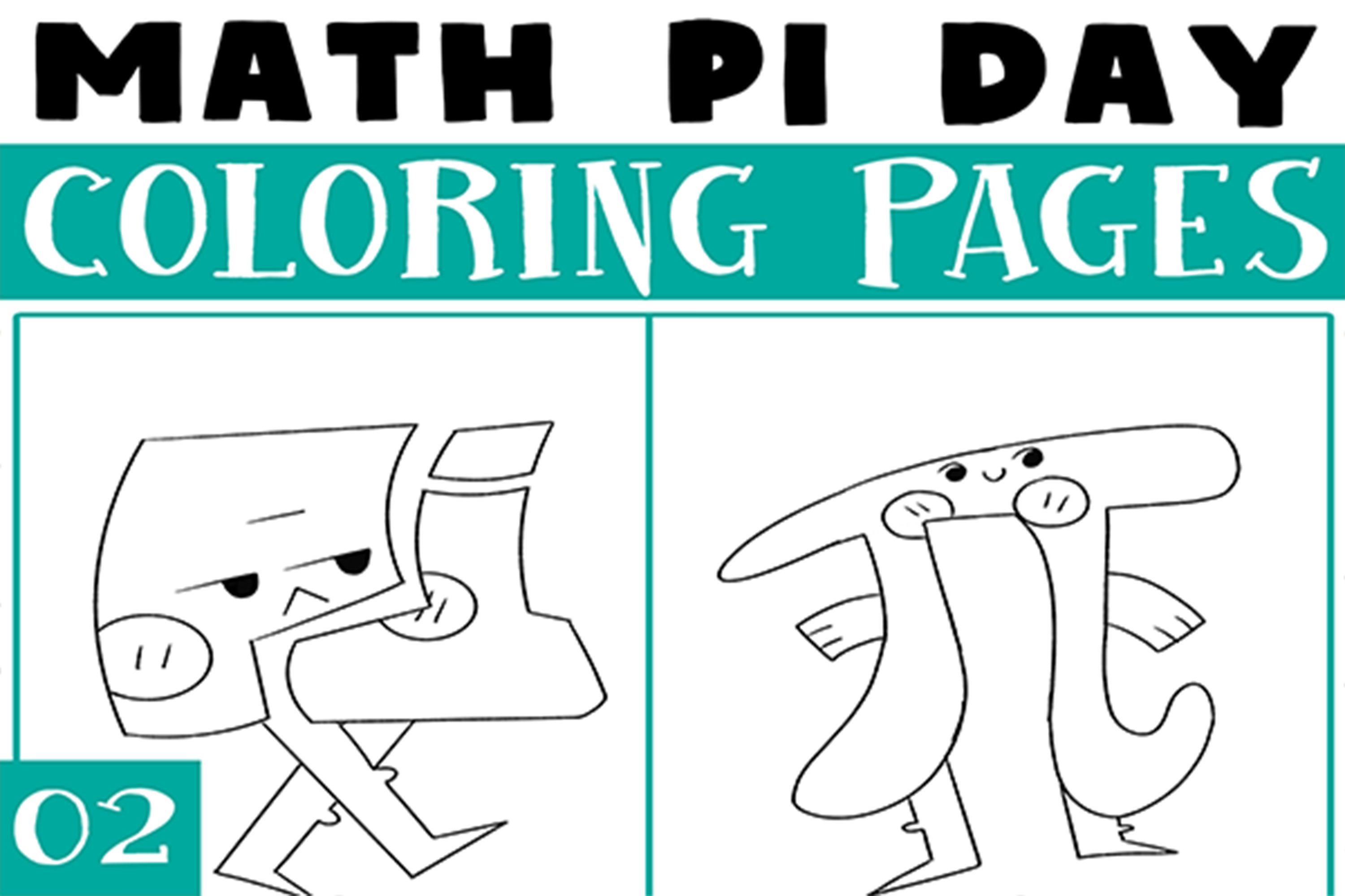 Math coloring pages design bundles
