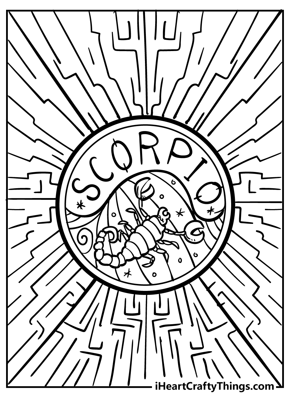 Zodiac sign coloring pages free printables