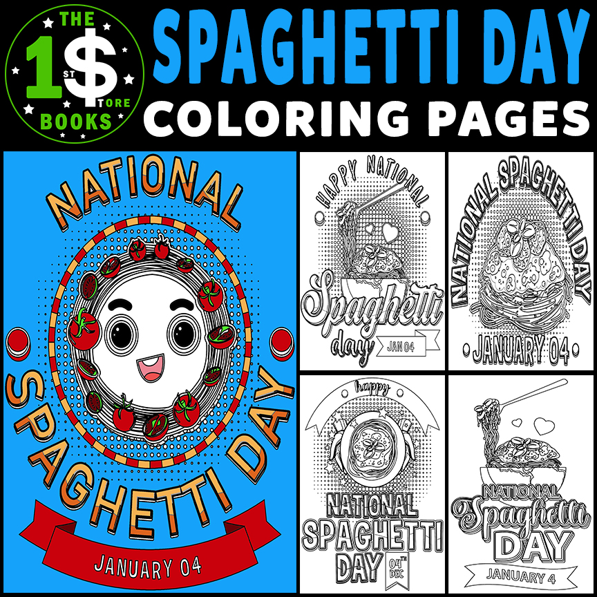 National spaghetti day coloring pages january holiday coloring sheets made by teachers