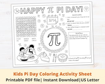 Printable kids pi day coloring activity sheet kids pi day worksheet pi day classroom activity pi day coloring pi day activity ideas