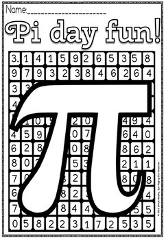 Pi day fun coloring by murphys lesson design studio tpt