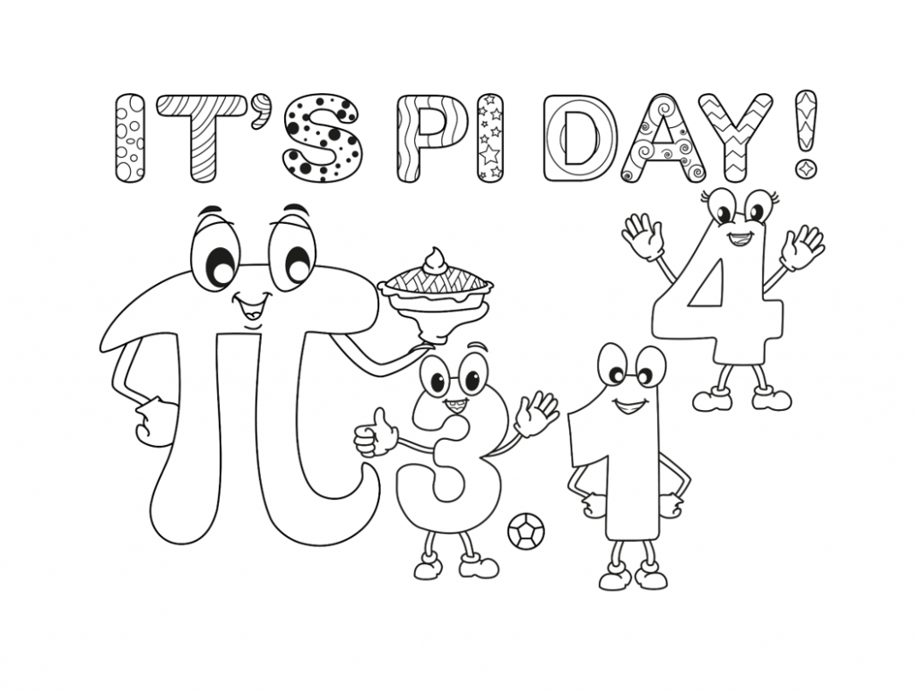 Pi day coloring pages pi day