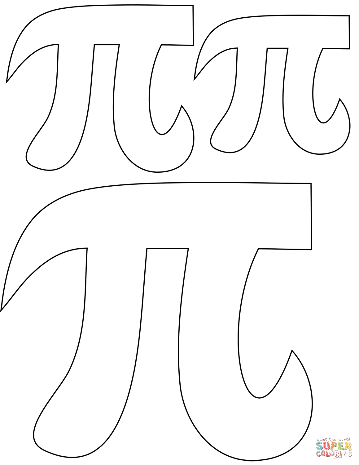 Pi day coloring page free printable coloring pages