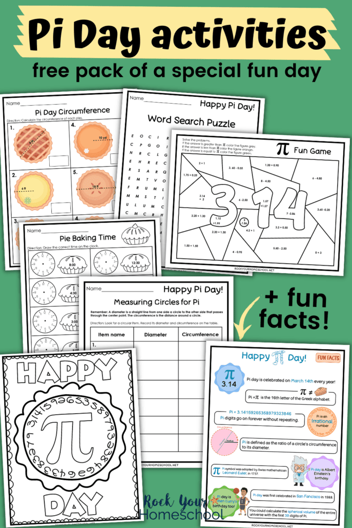 Pi day activities for math fun with kids free worksheets