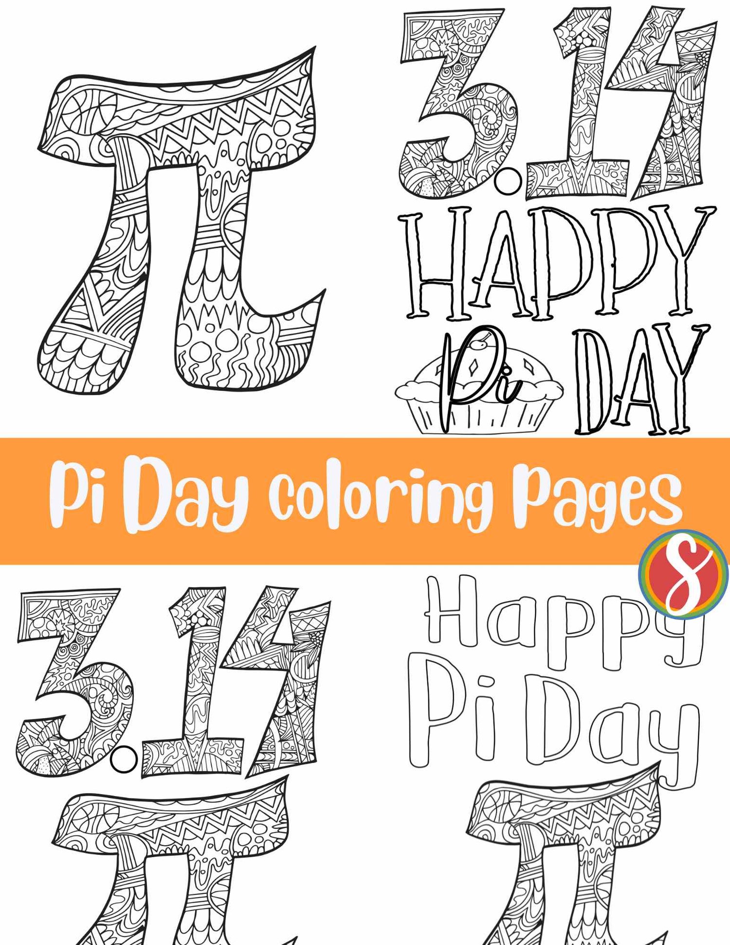 Free pi day coloring pages â stevie doodles