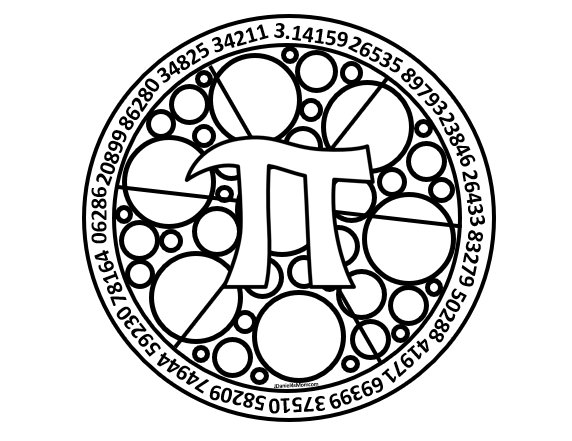 Pi day coloring pages