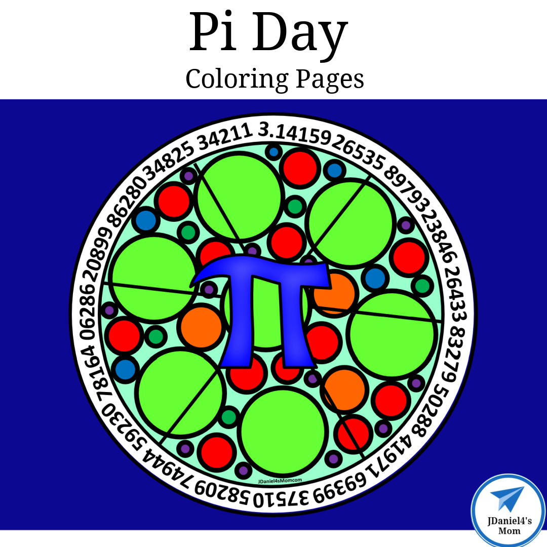 Pi day coloring pages