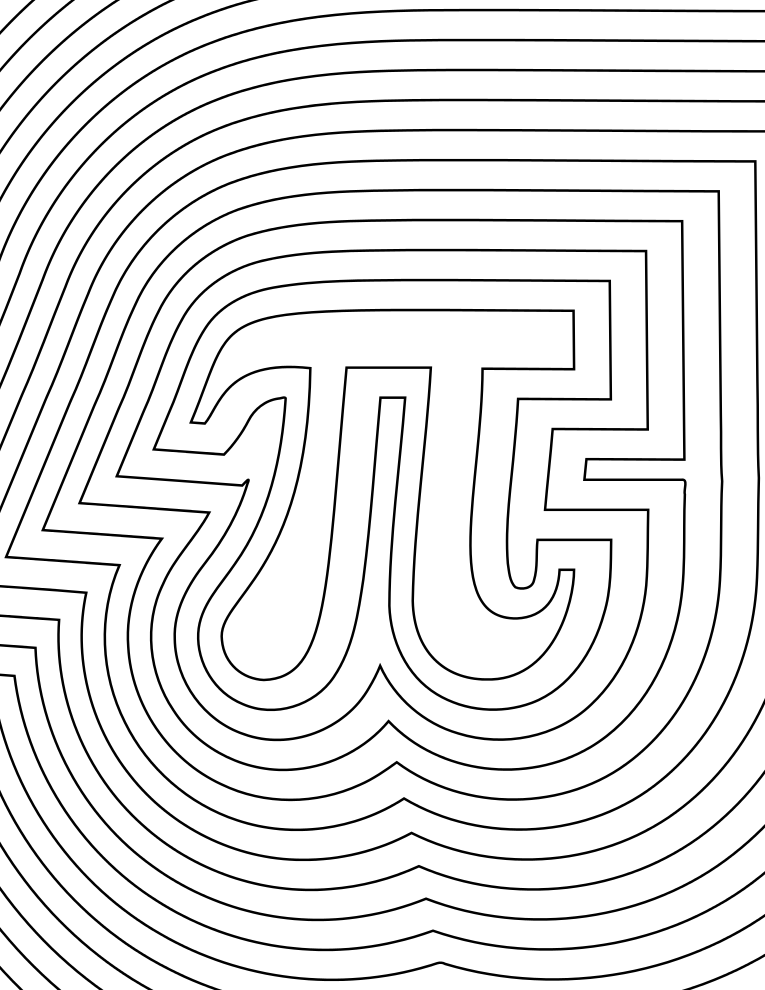 Coloring pages for pi day