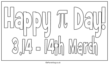 Pi day louring pages