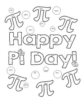 Pi day area of circles color page activity by th grade math teacher