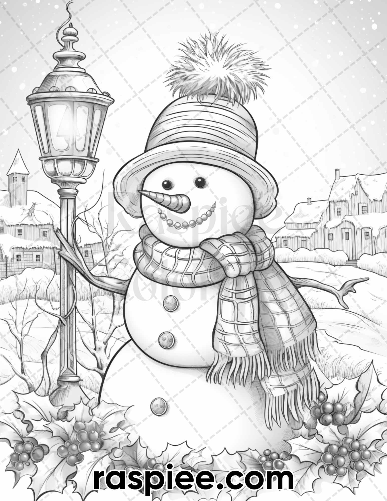 Chistmas snowman grayscale coloring pages for adults printable pdf â coloring